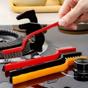 Resim 3 Parça Paslanmaz Çelik Tel Fırça Seti, ABS Saplı, Pas ve Leke Temizleme için, Gaz Ocağı Fırçası, Çok Amaçlı Mutfak Aleti, Metal Lifli Fırça, Demir Fırça, Temizlik Fırçası 