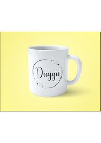 Resim Duygu Yıldızlı Çerçeveli İsimli Baskılı Kupa Bardak 