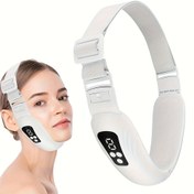 Resim Şarj Edilebilir V-Yüz Şekillendirme Cihazı - LED Ekran, 3 Mod & 9 Ayarlanabilir Yoğunluk, Masaj ve Titreşim Fonksiyonları, 180° Ergonomik Tasarım, USB Şarj Kablosu ve Ayarlanabilir Kayış Dahil - ABS Plastik Yüz Bakım Aleti, Kadınlar İçin Mükemmel Hediye, Evde Spa, Şık Tasarım, Yüksek Kaliteli Yapı, Fitness ve Cilt Bakımı Gadget'i, Hafif Yapı, Kendine Bakım Rutini 