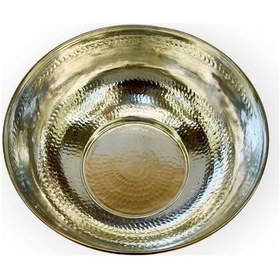 Resim Oyma İşlemeli Skoç Eskitme Bakır Salata Kasesi 