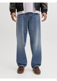 Resim Jack & Jones Erkek Eddie 840 Loose Fit Jean - 12290185 Blue Denim 