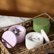 Resim Silikon Kalıp - Alçı Mini Saksı Reçine Kalıbı Kapaklı Mum Kavanozu Silikon Kalıp DIY El Yapımı Beton Mum Kutusu Kalıbı Ev El Sanatları Dekorasyonu 