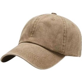 Resim Tezzgelsin Kadın Eskitme Vintage %100 Pamuklu Ayarlanabilir Beyzbol Kep Şapka Camel 