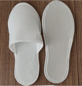 Resim Alina 500 Çift Tek Kullanımlık Otel Terliği Petek Desen 45GR Süngerli Kumaş Komple Biyeli 3mm Taban 