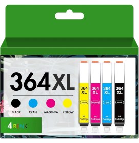 Resim Hp Photosmart Plus B210A Yazıcı Uyumlu 364XL (364) 364XL 4 Renk Muadil Çipli Kartuş Seti 