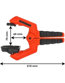 Resim Badem10 Yaylı Kıskaç Su Terazili Kırmızı Mandal El Tip İşkence Klips Hobi 70 mm 