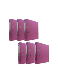 Resim Büro Klasör Pembe Dar Noki Pembe Büro Klasörü Halkalı 6 Adet 
