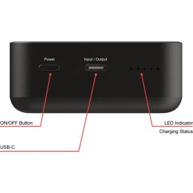 Resim Verbatim 32223 - 20000 Mah Manyetik Kablosuz (Magsafe) Powerbank Siyah Renk Kablo Dahil 