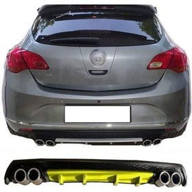 Resim Opel Astra J Hb Sarı Difüzör Çiftli Yuvarlak Egzoz Görünümlü D Tip Difizör 