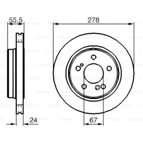 Resim Mercedes C 202 C230 2.3K 1995-2000 Bosch Arka Disk 2 Adet N11.1989 