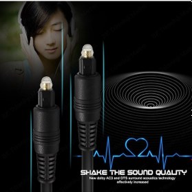 Resim 2 Metre Digital Optik Toslink Fiber Ses Kablosu Od22 