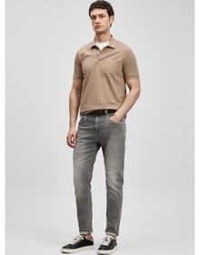 Resim Lufian Tony Smart Jean Erkek Pantolon Slim Fit Açık Gri Açık Gri 111200245100180 