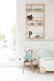 Resim OlcayAksesuar Ahşap Montessori Çocuk Bebek Odası Kitaplık Çok Amaçlı Kitaplık 