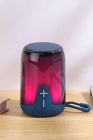 Resim Piranha 7835 Led RGB Kablosuz Bluetooth Hoparlör| USB & TF Kart Girişli | LED Işıklı Taşınabilir Ses 