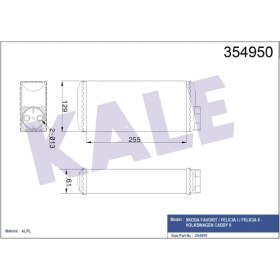 Resim Kale Kalorifer Radyatörü Favorit Felicia 1-2 Caddy 2 115972071 354950 