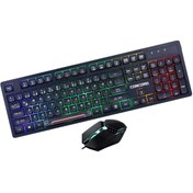 Resim Concord C-66 Gaming Işıklı Chocolate Uyumlu Q Klavye Style & Mouse 