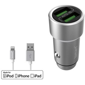 Resim Mfı Şarj Kablolu Tsmart Metal Araç Şarj Cihazı 