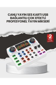 Resim ZERO LAND SPTRNS Çok Efektli Canlı Yayın Ses Mikseri USB ve (224411) Kablosuz Uyumlu 