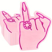 Resim 20 adet/40 adet/100 adet Sıcak Pembe Halka Parmak Folyo Servet - Gelin Parti Süsleri, Gelin Duşluk Hediyeleri, Nişan Parti Malzemeleri, Düğün ve Kutlamalar için 2 Katmanlı Kağıt Servet, Gelin Parti Süsü | Eğlenceli Tasarım | Dayanıklı Servet, Gelin Parti Süsleri 