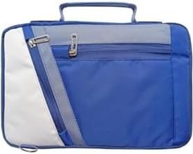 Resim Microcase Apple iPad Pro 11 2025 için Omuz Askılı El Tutacaklı Universal Sleeve Taşıma Çantası AL4346 Lacivert Krem Gri 