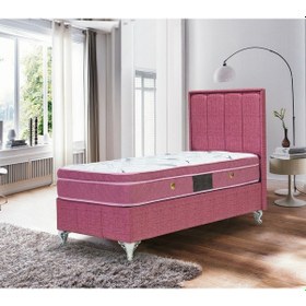 Resim Zelismobilya Tek Kişilik Solid Lila Set Yatak + Baza + Başlık 