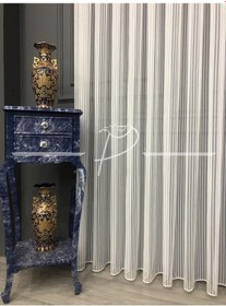Resim Tül Perde Brillant Marka Fenolli Desen 3 Sıra Sık Dokulu Armür 