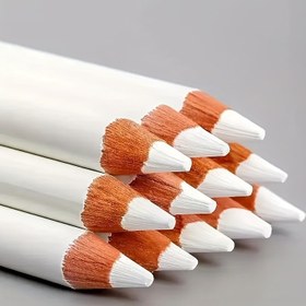 Resim 8'li Paket Eskiz, Gölgeleme ve Karıştırma için Beyaz Kömür Kalemler - Geri Dönüştürülmüş Ahşap 2mm+ Geniş Uçlu, Plastik/Metal Kurşunlar & Silgiler - Başlangıç Seviyesi ve Profesyonel Sanatçılar İçin İdeal, Sanatsal Araçlar, Eskiz Kalemleri, Klasik Tasarım, Düzgün Görünüm, Pürüzsüz Çizim, Dayanıklı Yapı, Sanat Öğrencileri 