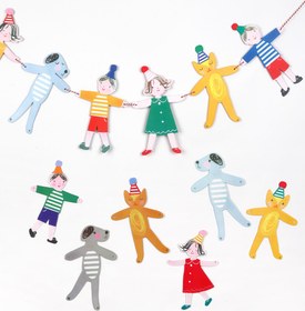 Resim Çok Renkli Hayvan ve Çocuk Figürlü Banner - Çok Renkli / Tek Ebat 