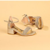 Resim Kiko Kids 761 Çatlak Günlük Kız Çocuk 3 Cm Topuklu Sandalet Ayakkabı Altın 001 
