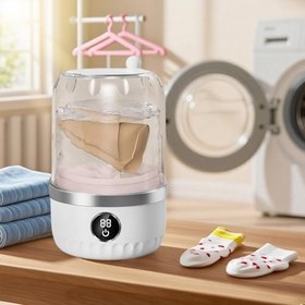 Resim Taşınabilir Mini Çamaşır Makinesi | 1 Lt İç Çamaşırı Yıkama Makinesi,Çorap İç Çamaşırı Seyahat Yurt Apartman Kamp İçin Kumaş Cihazları | Seyahat Kamp Yurtlar Oteller 