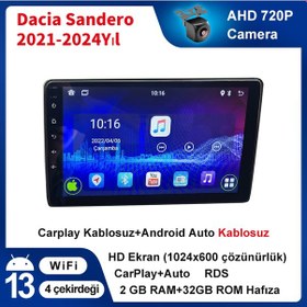 Resim Dacia Sandero 2021-2024yıl 2gb Ram 32gb Rom Multimedya Carplay Na 