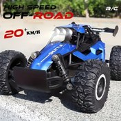 Resim 16 adet küçük yüksek hızı off-road 2.4G uzaktan kumandalı araba kayma 20KM/H'ye çeşitli yol bölümlerini adapte etmek için anti-kolizyon ayarları, kauçuk büyük lastikler, 4 renk LED farlar, en iyi hediye. 