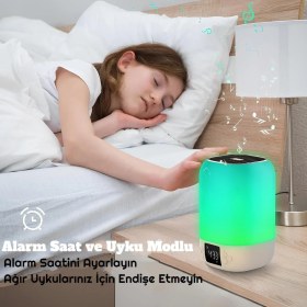 Resim Cosmostech DY20K Karaoke Bluetooth Hoparlör, Rgb Işıklı, Alarm Saat, Uyku Mod Özel Sesli,kablosuz Speaker 