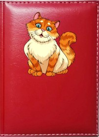 Resim Promosyon Denizi Sevimli Kedi 3 Görselli Kırmızı Ruhsat Kabı 