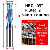 Resim 2Liyao D1.5XD4X50L 1 Adet HRC65 2f HRC55 4 Flüt Alaşım Tungsten Çelik Freze Karbür Parmak Frezeler Kesici Kesme Aleti Cnc Işleme Kaplama Düz Uçlu Değirmen (Yurt Dışından) 
