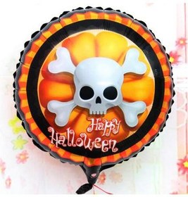 Resim Nessiworld Halloween İskelet Kuru Kafa Folyo Balon 18 inç 