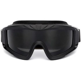 Resim Folinda Askeri Taktik Jy-026 Gözlükleri - Siyah, Dayanıklı, Ayarlanabilir, Outdoor Etkinlikler İçin, Kask Uyumlu, 3 Adet Lens İle Siyah 