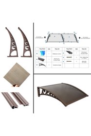 Resim SUNDURMAGROSS Pratik Sundurma Kapı Pencere Üstü 100x120 cm Bronz Levha 