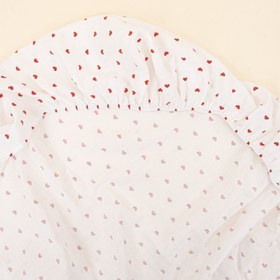 Resim Bebek Lastikli Çarşaf ve Yastık Kılıfı - Kırmızı Kalp 