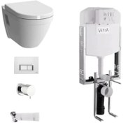 Resim VitrA S50 Asma Klozet Ve Gömme Rezervuar Tam Set 