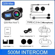 Resim Kebidumei Bluetooth Motosiklet İnterkom Kask Kulaklık 1000m İnterkom Müzik 500m Single Pack 