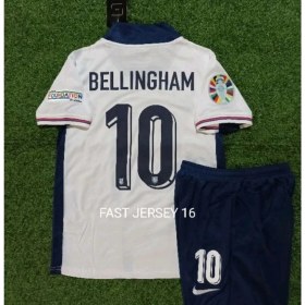 Resim Bellingham Ingiltere Milli Takım Iç Saha Beyaz Çocuk Forma T-Shrt Şort Takımı Çorap+Bileklik Hediyeli 