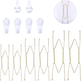 Resim Dört Plaka ile together sekiz parçalık set (10.16/15.24/20.32/25.4 cm) + Küçük ve Orta Boylar için Her Birine İki Adet İz Olmayan Çivi, Bahar Pano Çivileri, W Biçimli Duvar Çivileri, Metal Çiviler, Görünmez Pano Çivileri, Dekoratif Duvar Askıları ve Bir Bahar Tabaklık 