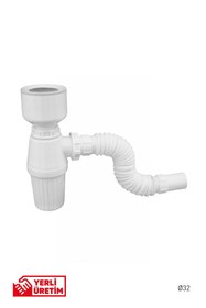 Resim GGama Taslı Pisuar Körüklü Sifon 32'lik Rekorsuz Pisuar Gideri 