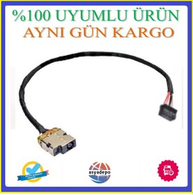 Resim HP Uyumlu 15-R205Nt Dc Jack Kablolu Şarj Soketi 