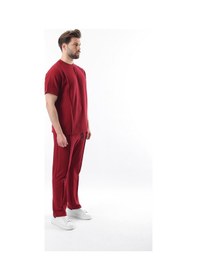 Resim Madmext Bordo Önü Pileli Overfit Erkek Takım E7304 Bordo 