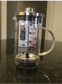 Resim Borosilikat Cam French Press 600 ML Şeffaf 