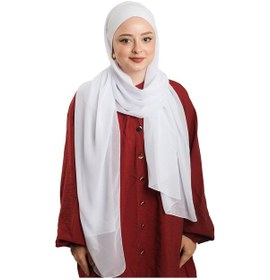 Resim Hürrem Bone Beyaz Pratik Hazır Geçmeli Bone Şal Şifon Düz 2506 42 beyaz 