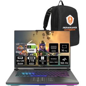 Resim ASUS Rog Strix G16 R9 8940HX 64GB 2TB SSD RTX5050/8GB 165Hz 16" WUXGA W11H Gaming Laptop G614PH 