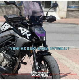 Resim Cfmoto Nk250 Far Sticker 2018-2025 Uyumlu Hazır Far Sticker Kit Mor 